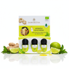 Set d'arômes pour boissons - fraîcheur. Du piquant. Clarté - goutte à goutte.
myaloe.ch
Gingembre - Lime - Nanamine - Huiles aromatiques BIO 100% naturelles
Le kit d'arômes pour boissons de myaloe.ch est votre ingrédient secret naturel pour des boissons rafraîchissantes, vivifiantes et au goût raffiné - sans sucre, arômes artificiels ou ingrédients frais qui se gâtent.

Trois huiles aromatiques bio parfaitement assorties sont réunies dans ce coffret:

Gingembre BIO - légèrement piquant, réchauffant et activant

Citron vert BIO - pétillant, fruité et frais comme un fruit exotique

Nanamine BIO - rafraîchissante, claire et douce-rafraîchissante

Que ce soit de l'eau, du thé, des mocktails, des cocktails, des smoothies ou des boissons chaudes, 1 à 2 gouttes suffisent pour donner à tes boissons profondeur, fraîcheur et un profil aromatique professionnel. Idéal pour les gourmets conscients, les hôtes créatifs et tous ceux qui souhaitent associer le naturel et le goût.