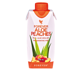 330ml Forever Aloe PeachesDie spritzige Kombination aus Aloe Vera und der natürlichen Süsse aus sonnengereiften Pfirsichen enthält 84,3 % stabilisiertes Aloe-Vera-Gel, ist reich an Vitamin C und frei von Konservierungsstoffen. Zusammen mit einem Schuss Fruchtsaft aus weißen Trauben wird dieser Aloe-Drink zu einem beliebten Familiengetränk.