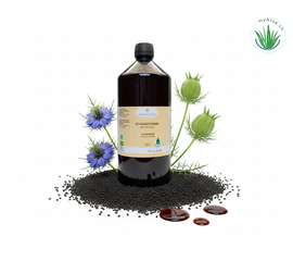 MyAloe.ch Schwarzkümmelöl BIO : Ideal für die Körperpflege bei gereizter und beanspruchter Haut, ist reich an wertvollen Vitaminen & ungesättigten Fettsäuren, spendet Feuchtigkeit & beruhigt Irritationen.