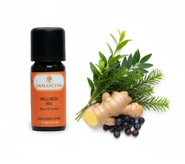 Ätherisches Öl von myAloe.ch: Wellness Essenzmischung (enthält: Ravintsara , Teebaum , Ingwer, Wacholderbeere )
