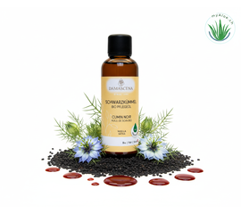 MyAloe.ch Schwarzkümmelöl BIO : Ideal für die Körperpflege bei gereizter und beanspruchter Haut, ist reich an wertvollen Vitaminen & ungesättigten Fettsäuren, spendet Feuchtigkeit & beruhigt Irritationen.