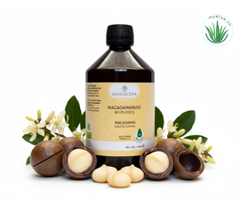MyAloe.ch Macadamianussöl  BIO: Das goldgelbe, leicht nussig duftende Öl regeneriert, glättet und macht die Haut geschmeidig, ohne zu fetten.
