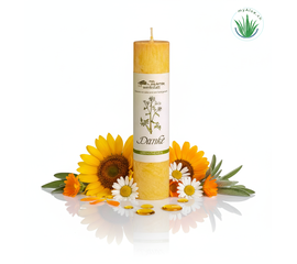 MyAloe.ch

Die Allgäuer Heilkräuterkerze "Danke" ist eine handgefertigte Kerze aus 100 % pflanzlichem Stearin, die Gänseblümchen, Ringelblume, Sonnenblume und Salbei enthält, um Dankbarkeit auszudrücken. Die Kerze soll wie ein frischer Blumenstrauß wirken und den reinigenden Aspekt des Salbeis nutzen, um eine herzliche Geste der Anerkennung zu vermitteln. Die ätherischen Öle und Kräuterauszüge entfalten ein feines, natürliches Aroma, das die Kerzen in ihrer Wirkung unterstützen, und sind Teil eines reinen Naturprodukts. 

✨ Die Kerze enthält Kräuterauszüge aus Gänseblümchen, Ringelblume, Sonnenblume und Salbei. 


✨ Wirkung: 
Die Kombination der Kräuter soll als Zeichen der Dankbarkeit dienen und eine herzliche Geste der Anerkennung vermitteln. Der Salbei wird dabei für seine reinigende und heilige Wirkung hervorgehoben.