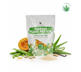 Forever Plant Protein


Mit 17 Gramm Protein pro Portion ist Forever Plant Protein eine vegane Formel, die frei von Milchprodukten und Soja ist. Es hat einen köstlichen Vanillegeschmack und hat im Vergleich zu anderen pflanzenbasierten Proteinen eine weiche und nicht körnige Textur. Das Erbsen- und Kürbisprotein trägt zur Funktion normaler Knochen und zum Wachstum und Erhalt der Muskelmasse bei.


DIE PERFEKTE PFLANZLICHE EIWEISSQUELLE: FOREVER PLANT PROTEIN

Unser Körper braucht Proteine – unter anderem für den Stoffwechsel und natürlich für den Aufbau von Knochen und Muskeln. Die lebensnotwendigen Eiweisse stecken zum Glück in vielen Nahrungsmitteln, aber nicht überall und auch nicht in gleicher Menge. Wer sich nur rein pflanzlich ernähren will, muss keinen Mangel leiden, aber sollte etwas Recherche betreiben: Hülsenfrüchte, Bohnen und Samen sind zum Beispiel echte Protein-Booster. Besonders einfach gelingt die Protein-Zufuhr mit FOREVER PLANT PROTEIN: die neue, rein pflanzliche und damit vegane Eiweissquelle von Forever! 

Mixe Dir jetzt Deinen leckeren Protein-Shake und versorge Dich bei jedem Shake mit 17 Gramm hochwertigem Eiweiss – natürlich frei von Gentechnik.