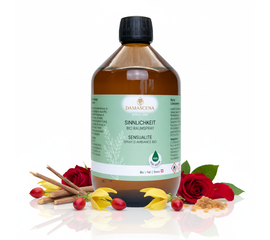 Sinnlichkeit Raumspray - Reine Liebesenergie für Herz & Seele


Das Sinnlichkeit Raumspray BIO ist mehr als nur ein Duft – es ist eine Einladung zu liebevollen Momenten, Nähe und Harmonie. Die edle Komposition aus 100 % naturreinen ätherischen Ölen von Sandelholz, Ylang Ylang, Rose, Benzoe und weiteren erlesenen Essenzen umhüllt Dich zart und verströmt eine Atmosphäre von Wärme, Geborgenheit und Sinnlichkeit.

Ob im Wohnzimmer, Schlafzimmer, SPA oder Therapieraum – dieses Raumspray schafft eine einzigartige, liebevolle Stimmung und verwandelt jeden Raum in eine Oase voller Zärtlichkeit und Herzöffnung.


✅ 4 Schlüsselvorteile auf einen Blick
✔️ 100 % naturrein & BIO – ohne synthetische Zusätze, vegan & tierversuchsfrei
✔️ Aphrodisierend & beflügelnd – steigert die Sinnlichkeit, fördert Nähe & Geborgenheit
✔️ Tradition & Luxus vereint – mit den Königinnen der Düfte: Rose, Sandelholz & Ylang Ylang
✔️ Handabgefüllt in der Schweiz – nachhaltige Glasflaschen in 100 ml, 500 ml oder 1'000 ml