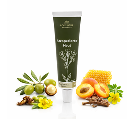 Pommade à la racine de tormentille pour les peaux abîmées
Myaloe.ch

Soin naturel pour les peaux rugueuses, abîmées et sensibles
La pommade à la potentille de ECHT NATUR est un soin riche et naturel pour les personnes ayant une peau abîmée et sujette aux irritations À base d'huile d'olive, d'huile de noyau d'abricot et d'huile de macadamia, elle est enrichie d'une teinture de tormentille (Potentilla erecta), une plante traditionnellement appréciée dans la phytothérapie européenne.

La pommade est fabriquée avec soin à la main en Suisse, à partir d'herbes sauvages provenant de Flüeli-Ranft. Elle convient pour soigner les zones de peau rugueuses et gercées ainsi que la peau sollicitée au quotidien, par exemple les mains, les pieds ou les zones cutanées localement stressées.



✨ 4 avantages clés de la pommade à la sanguinaria
✅ Soin naturel pour les peaux sensibles
La formule équilibrée aide la peau à retrouver sa souplesse et à préserver son équilibre naturel.

✅ Texture riche – sans effet gras
Pénètre lentement, protège la peau et laisse une sensation de peau soignée – idéal pour les zones cutanées sèches et sollicitées.

✅ Fabriqué à la main en Suisse
À base d'herbes sauvages issues de la cueillette sauvage contrôlée, soigneusement transformées à la main avec amour.

✅ Convient à tous les âges
Un produit naturel pour les femmes, les hommes et les enfants, sans colorants ni parfums synthétiques.
