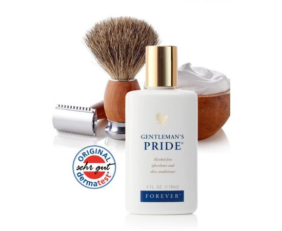 Forever Gentleman’s Pride mit viel Aloe Vera ist auch für Damen geeignet, zum Beispiel nach der Beinrasur.