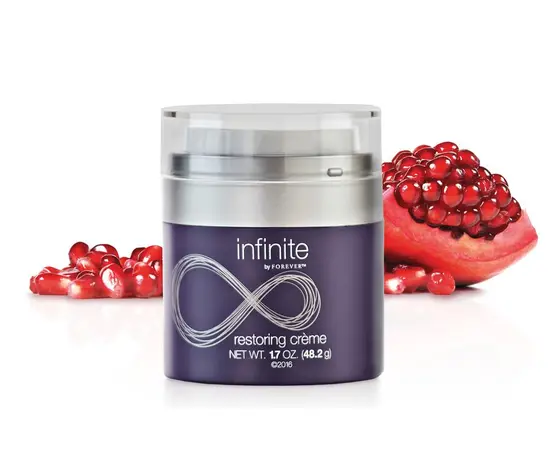 Forever infinite restoring crème - hochwertige Nachtcreme, enthält über 15 hautpflegende Inhaltsstoffe, die von der Haut schnell aufgenommen werden.