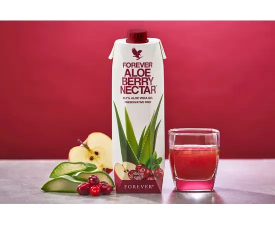 Forever Aloe Berry Nectar - das leckere Aloe-Vera-Getränk ist reich an Ballaststoffen und schmeckt fruchtig-frisch.