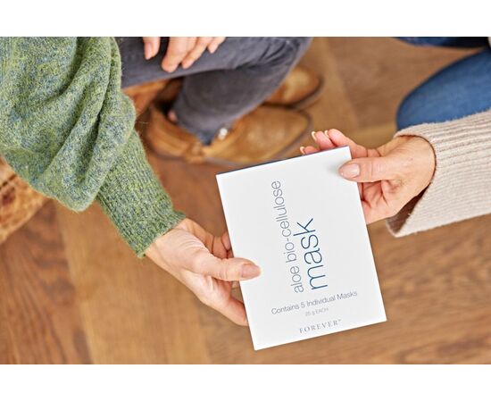Forever aloe bio-cellulose mask - mit natürlichen Inhaltsstoffen wie Aloe-Vera-Gel, Grüner-Tee-Extrakt, Rosskastanie und Seegras