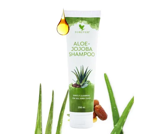 Forever Aloe-Jojoba Shampoo - kräftigt das Haar, reguliert den Feuchtigkeitshaushalt und schafft Volumen, das Jojobaöl unterstützt die natürliche Haarfarbe und Brillanz