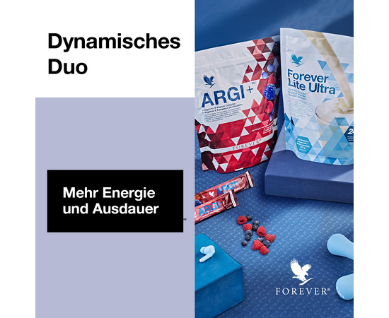 Die in den Argi+® Sticks enthaltenen Nährstoffe tragen unter anderem bei:- zur Erhaltung einer normalen Muskelfunktion- zur Verringerung von Müdigkeit und Ermüdung- zur normalen Funktion des Nervensystems und des ImmunsystemsARGI+ ist ideal für Sportler mit hoher Muskelbelastung. 1 Stick enthält 2 Tagesportionen. Einmal täglich 1 Portion mit 240 ml Wasser vermischt zu sich nehmen.