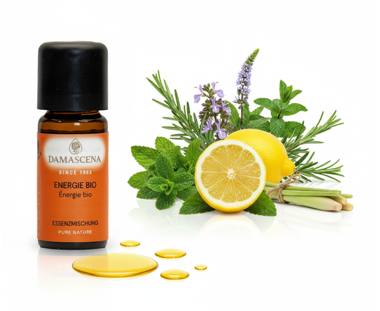Ätherisches Öl von myAloe.ch: Energie Essenzmischung (enthält: Rosmarin, Pfefferminz, Zitrone, Lemongras)