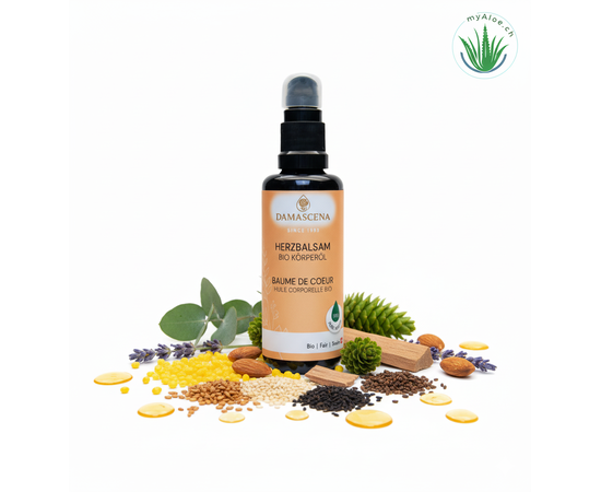 Herzbalsam Körperöl BIO, 50ml – Wohltuende Pflege für Herz & Seele

⭐ Kraftvolle Synergie ätherischer & pflanzlicher BIO-Öle
✅ Jojobaöl BIO – feuchtigkeitsspendend & hautausgleichend
✅ Sesamöl BIO – Wärmend, durchblutungsfördernd & vitalisierend
✅ Mandelöl BIO – Zart pflegend & beruhigend für empfindliche Haut
✅ Schwarzkümmelöl BIO – ausgleichend & stärkend für die Abwehrkräfte
✅ Copaivaöl – beruhigend & entzündungshemmend
✅ Eukalyptusöl BIO – Erfrischend, öffnet die Atemwege & klärt den Geist
✅ Sandelholzöl – tief entspannend & meditativ
✅ Ravintsaraöl BIO - stärkt die Energie & reinigt auf feinstofflicher Ebene
✅ Arvenöl BIO - erdend & herzöffnend
✅ Lavendelöl BIO - ausgleichend & schlaffördernd