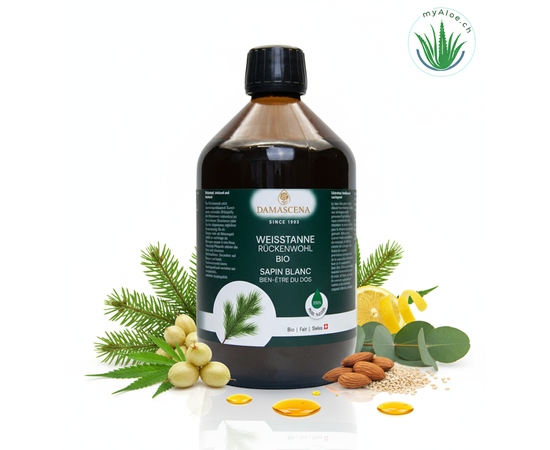 Weisstanne Rückenwohl BIO – Entspannung & Kraft für Körper & Seele

Das Weisstanne Rückenwohl BIO Körperöl ist Deine natürliche Unterstützung bei Verspannungen und zur täglichen Entspannung. Mit seiner kraftvollen Komposition aus wertvollen Pflanzenölen und 100 % naturreinen ätherischen Ölen wirkt es spannungsabbauend, stärkend und harmonisierend. Ob als wohltuendes Körperöl nach einem langen Tag oder als Massageöl für gezielte Anwendungen – es bringt deine Energien wieder ins Gleichgewicht und schenkt dir ein befreites, entspanntes Körpergefühl.

Hochwertige Trägeröle wie Jojoba, Sesam, Mandel, Hanf und Schwarzkümmel pflegen intensiv, nähren die Haut und machen sie geschmeidig. Gleichzeitig entfaltet das ätherische Öl der Weisstanne, zusammen mit Zitrone, Eukalyptus und Cajeput, seine befreiende und klärende Wirkung – für Körper, Geist und Seele.



✅ Vorteile auf einen Blick
✔️ 100 % naturreines BIO-Körperöl – frei von synthetischen Zusätzen & Mineralölen
✔️ Wohltuende Rücken- & Muskelpflege – ideal bei Verspannungen, Stress oder nach körperlicher Anstrengung
✔️ Pflegt und regeneriert die Haut – durch eine wertvolle Kombination biologischer Trägeröle
✔️ Handabgefüllt in der Schweiz – nachhaltig, hochwertig & mit Liebe hergestellt