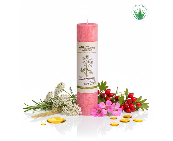 MyAloe.ch

Die Allgäuer Heilkräuterkerze „Harmonie und Liebe“ ist eine handgefertigte Kerze aus pflanzlichem Stearin, die mit Kräuterauszügen, ätherischen Ölen und Tinkturen der Pflanzen Weißdorn, Mariengras, Schafgarbe und Rosengeranie angereichert ist. Ihre Mischung soll das Herz stärken, seelische Verletzungen lindern und ein harmonisches, liebevolles Umfeld fördern. Die Kerze wird in den Alpen hergestellt und setzt durch das Feuer die Schwingungen der Kräuter frei, um spirituelle Intentionen zu unterstützen. 

✨ Bestandteile und ihre Wirkung

✔️ Weissdorn: Wird als grosse Unterstützerin für Herzensangelegenheiten und zur Unterstützung in Partnerschaft und Beziehungen angesehen. 
✔️ Mariengras: Ist bekannt als Segenspflanze, die für ihr duftendes Aroma geschätzt wird und eine positive Energie in das Umfeld bringt. 
✔️ Schafgarbe: Wird für ihre ausgleichende und harmonisierende Wirkung eingesetzt. 
✔️ Rosengeranie: Trägt durch ihren wohltuenden Duft zur Schaffung eines liebevollen und harmonischen Raumes bei. 


Durch das Anzünden der Kerze werden die Informationen und Schwingungen der Pflanzen freigesetzt, wodurch eine ähnliche Wirkung wie eine feine Räucherung erzielt wird, die die eigenen Absichten unterstützen kann.