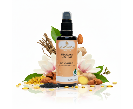 Himalaya Healing Körperöl BIO

Das Himalaya Healing Körperöl BIO ist ein kraftvoller Begleiter für alle, die sich nach freier Atmung, innerer Kraft und natürlicher Regeneration sehnen. Eine harmonische Komposition aus wertvollen Pflanzenölen wie Jojoba-, Mandel-, Sesam- und Aprikosenkernöl sowie erlesenen ätherischen Ölen von Ingwer, Narde, Magnolie und Cajeput schenkt Dir neue Vitalität, löst Anspannungen und unterstützt Dein Immunsystem.

Mit jeder Anwendung spürst Du, wie Körper und Geist aufatmen – ein wohltuendes Ritual für mehr Energie, Balance und Leichtigkeit im Alltag.



✅ 4 Schlüsselvorteile auf einen Blick
✔️ Befreiend für die Atmung – unterstützt das freie Durchatmen, ideal in der kalten Jahreszeit oder bei Belastungen der Atemwege.
✔️ Immunstärkend & regenerierend – aktiviert die körpereigenen Abwehrkräfte und fördert Vitalität.
✔️ Wärmend & durchblutungsfördernd – Ingweröl belebt die Sinne, lockert Verspannungen und schenkt neue Energie.
✔️ 100 % naturrein & BIO – mit erlesenen Pflanzen- und ätherischen Ölen aus kontrolliert biologischem Anbau, vegan & tierversuchsfrei, handabgefüllt in der Schweiz.