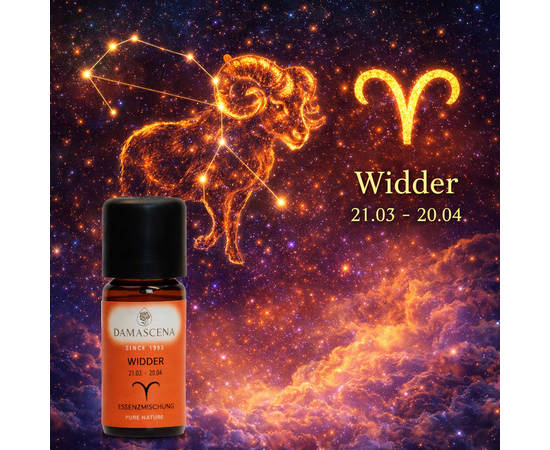 ♈️ Le signe du zodiaque Bélier : 21 mars - 20 avril (actif, dynamique et courageux)
Myaloe.ch
Parfum puissant pour un nouveau départ, une présence et un alignement intérieur
♈️ Le signe astrologique Balance
21 mars - 20 avril
Élément : Feu| Planète : Mars

Le mélange d'essences du signe astrologique Bélier est un mélange de parfums soigneusement composé à partir d'huiles essentielles 100 % naturelles, inspiré des caractéristiques archétypales du signe astrologique Bélier. Il symbolise le nouveau départ, l'énergie et le feu intérieur qui donne naissance à la nouveauté, en accord avec l'énergie du début du printemps.

Ce mélange aromatique de haute qualité associe le bois de cèdre de l'Himalaya, le géranium rosat, le citron vert, la citronnelle, entre autres, pour créer un profil olfactif clair et vital. Idéal pour les personnes qui souhaitent utiliser les parfums de manière consciente, pour parfumer une pièce, pour des rituels personnels ou comme ancrage olfactif dans la vie quotidienne

« Je suis le feu originel qui chasse les ténèbres et annonce un nouveau départ. »
— Symbolisme du signe astrologique Bélier
myaloe.ch
❓ Qu'est-ce que le mélange d'essences du signe astrologique Bélier ?
Un mélange d'essences aromatiques composé à 100 % d'huiles essentielles naturelles, adapté aux propriétés symboliques du signe astrologique Bélier (élément feu, planète Mars). Développé pour l'aromathérapie et la diffusion dans l'air ambiant, et non comme médicament.

À quoi sert le mélange d'essences Bélier ?
Pour les personnes qui souhaitent utiliser consciemment les parfums pour créer une atmosphère, favoriser la concentration et les rituels, par exemple lors de nouveaux départs, de phases créatives ou pour commencer la journée avec énergie.

Comment utiliser le mélange d'essences ?
Exclusivement pour parfumer une pièce ou dans le cadre de rituels aromatiques :

2 à 5 gouttes dans un diffuseur ou une lampe à parfum
Aérer régulièrement la pièce
Ne pas appliquer non dilué sur la peau