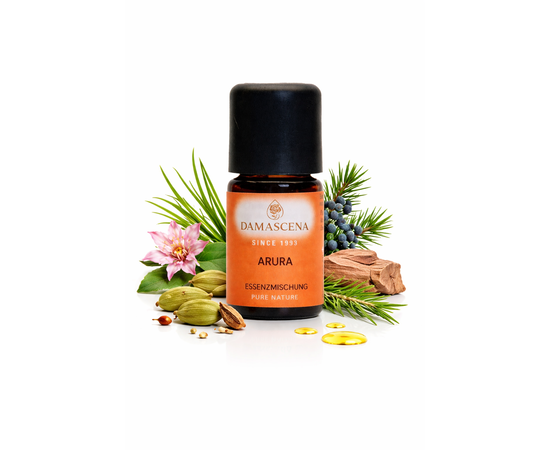 Miscela di essenze Arura BIO – «La medicina più efficace»
myaloe.ch
Composizione profumata naturale per chiarezza, equilibrio e meditazione
La miscela di essenze Arura è una composizione profumata finemente bilanciata composta al 100% da oli essenziali biologici naturali. Ispirata alla tradizione profumiera tibetana, "Arura" è sinonimo di massimo apprezzamento delle essenze vegetali naturali. La miscela combina palmarosa, cardamomo, ginepro e legno di cedro in un'esperienza olfattiva purificante, riequilibrante e centrante, ideale per momenti di consapevolezza nella vita quotidiana, meditazione e rituali tranquilli.

La miscela di fragranze Arura combina essenze vegetali selezionate da coltivazioni biologiche controllate in un profumo armonioso, caldo e allo stesso tempo fresco. La composizione ha un effetto aromatico e rilassante, leggermente speziato e delicatamente floreale, perfetto per gli ambienti in cui si desidera tranquillità, concentrazione ed equilibrio interiore. L'essenza è adatta per diffusori, lampade profumate, diffusori o rituali personali ed è priva di profumi sintetici o additivi artificiali.

⭐ 4 vantaggi chiave
1. 100% naturale e biologico
Oli essenziali da coltivazione biologica controllata, senza additivi sintetici.

2. Composizione armoniosa di fragranze
Purificante, riequilibrante e meditativa: ideale per momenti di profumo consapevoli.

3. Versatile nell'uso
Per diffusori, lampade profumate, diffusori aromatici o rituali personali.

4. Altamente concentrato e economico
Bastano poche gocce per un'esperienza olfattiva intensa.